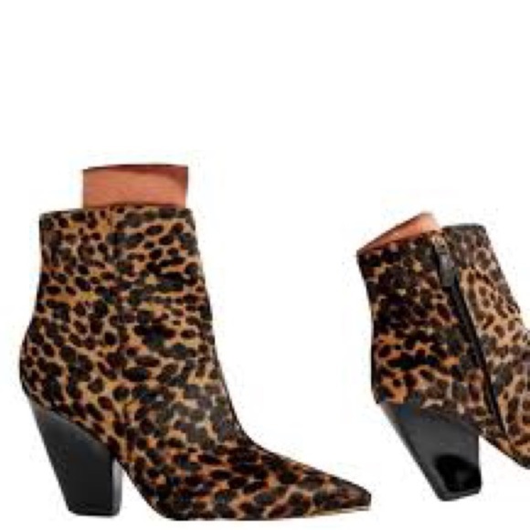 NWT Tory Burch Authentic Lila Ankle Bootie Calf Hair Barbados Leopard Size 6M - Picture 14 of 15
